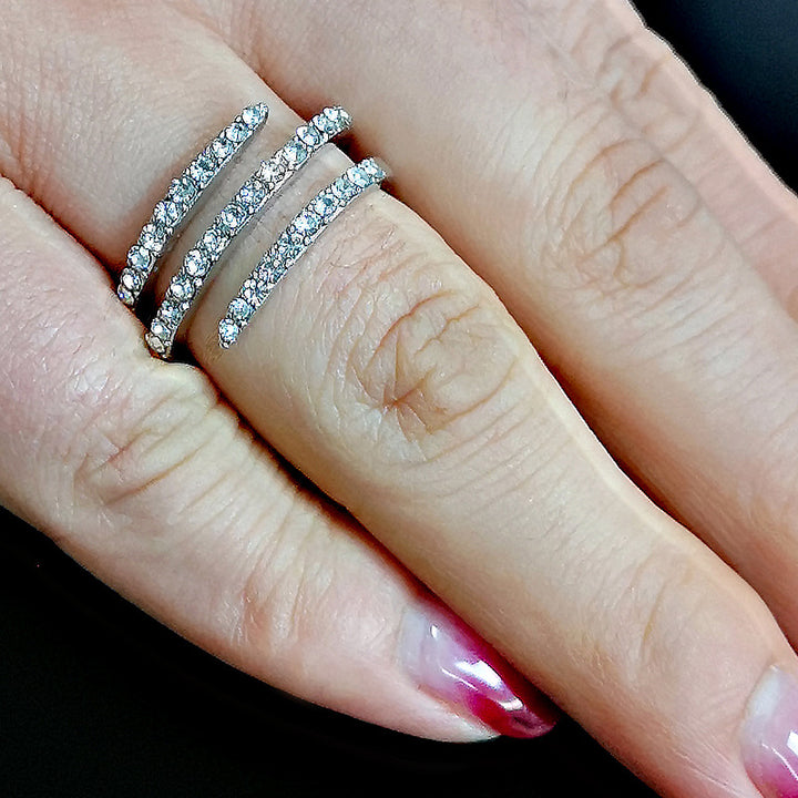 Pave Triple Spiral Ring – Haute Jewelry Co.